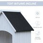 Voir la diapositive 5 : OUTSUNNY Armoire abri de jardin remise pour outils 3 étagères porte loquet toit pente bitumé dim. 77L x 54l x 179H cm bois sapin pré-huilé blanc