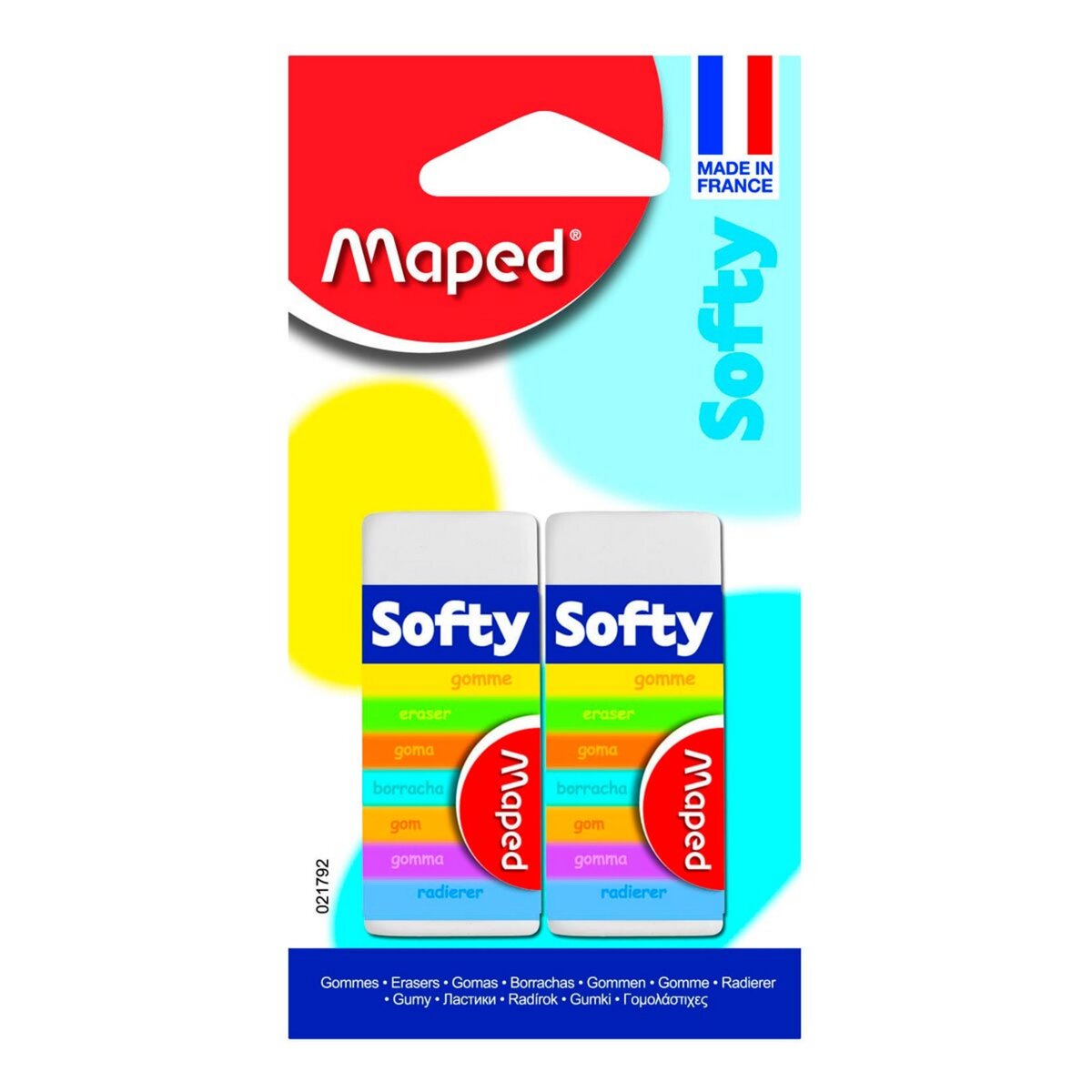 MAPED Lot de 2 gommes blanches Softy pas cher 