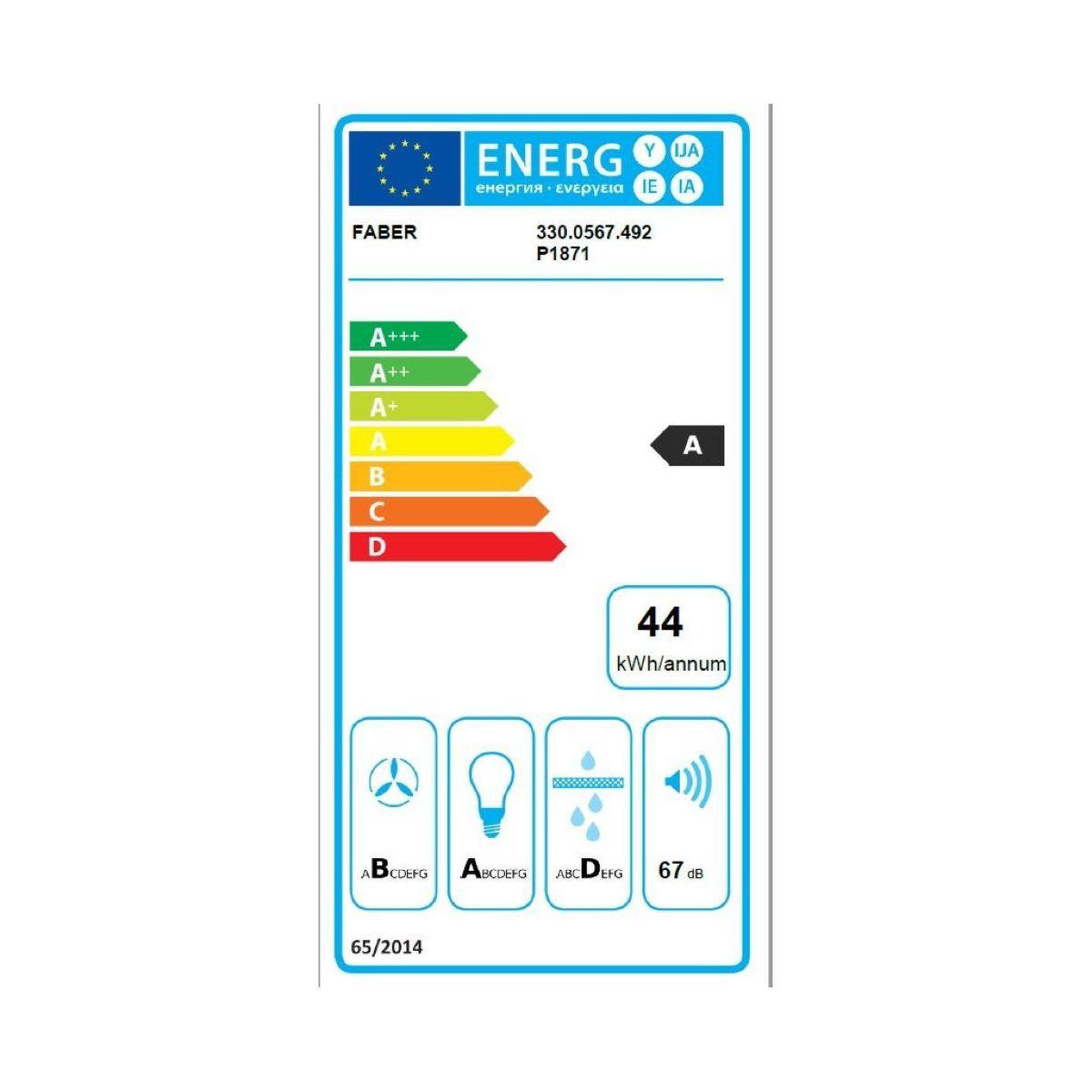 Voir la diapositive 3 : faber Hotte décorative murale inclinée VRT 900 NOIR