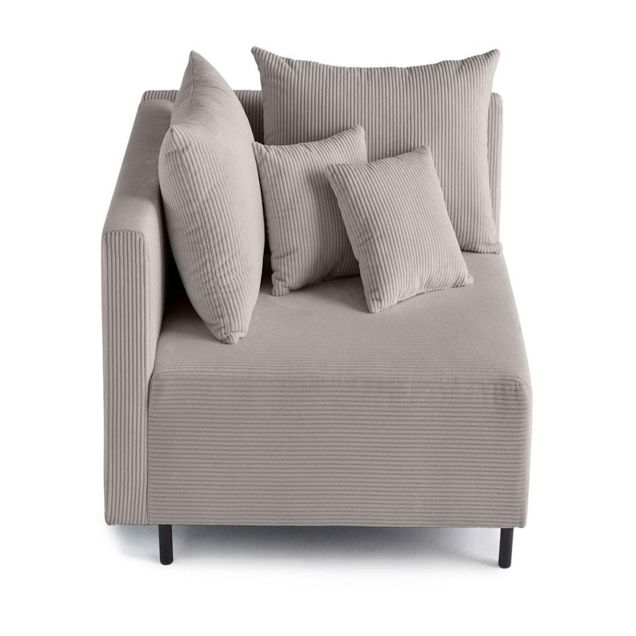 Voir la diapositive 1 : LISA DESIGN Edinburg - module d'assise d'angle gauche - en velours côtelé