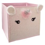ATMOSPHERA Bac de rangement Licorne Rose