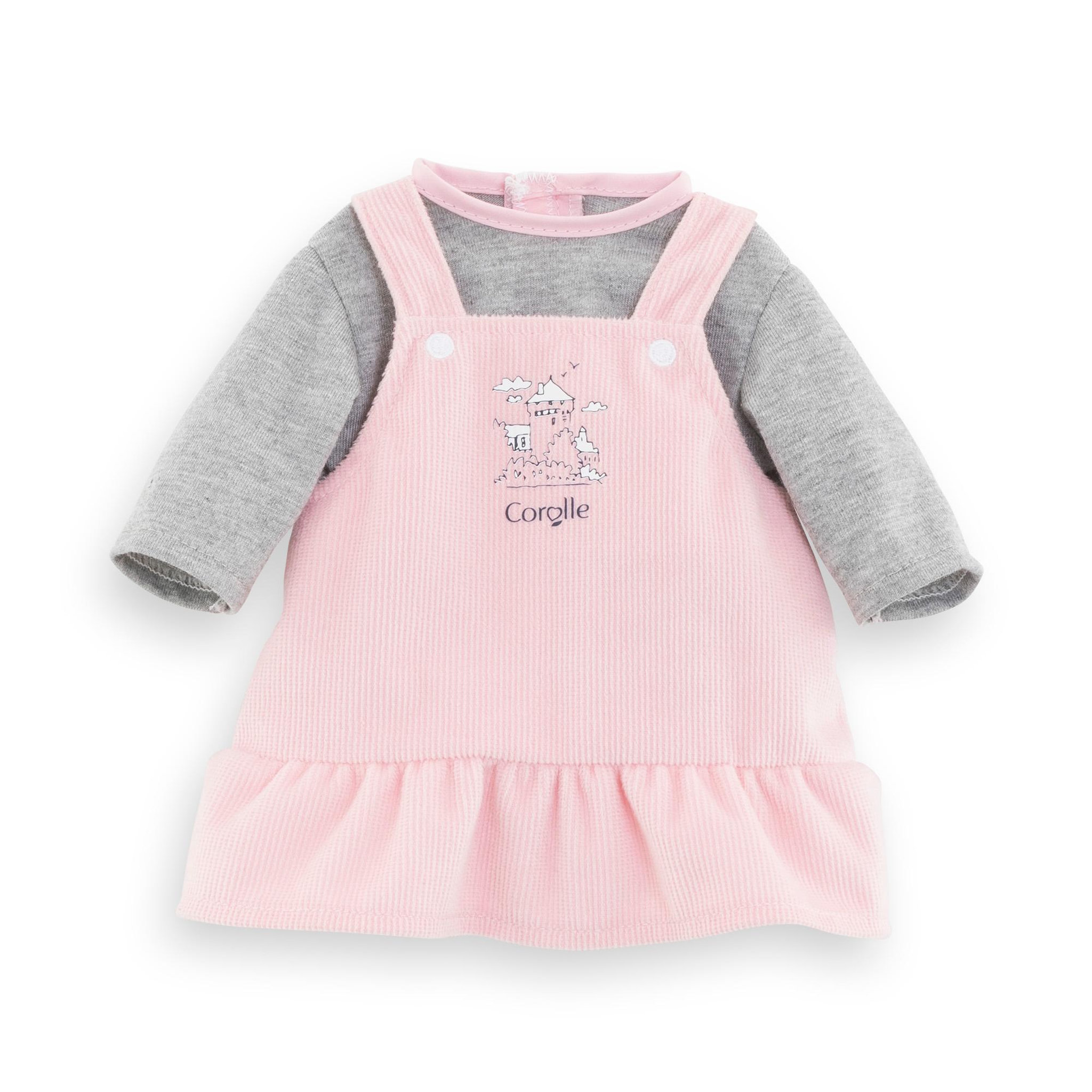 Voir la diapositive 1 : Corolle Robe et T-shirt Bords de Loire pour poupon 30 cm