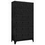 Voir la diapositive 1 : VIDAXL Armoire a casiers Noir 90x40x180 cm Acier