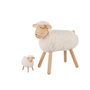 Voir la diapositive 3 : Paris Prix Statuette Mouton en Bois  Chalet  45cm Blanc Cassé