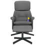 Voir la diapositive 4 : VIDAXL Fauteuil de massage inclinable et repose-pieds gris fonce tissu