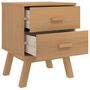 Voir la diapositive 6 : VIDAXL Table de chevet OLDEN marron bois de pin solide