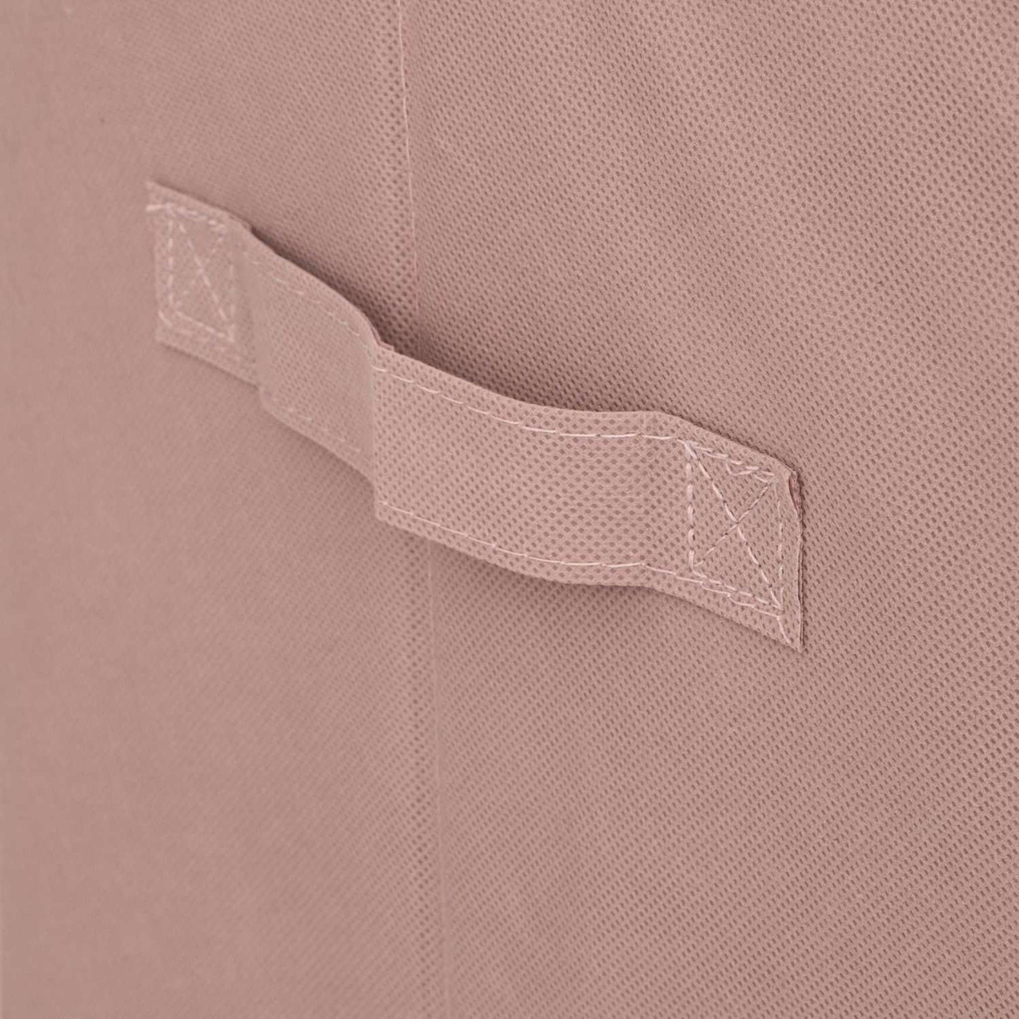 Voir la diapositive 5 : TOILINUX Lot de 2 boites de rangement biche en velours - 29x29x29cm - rose