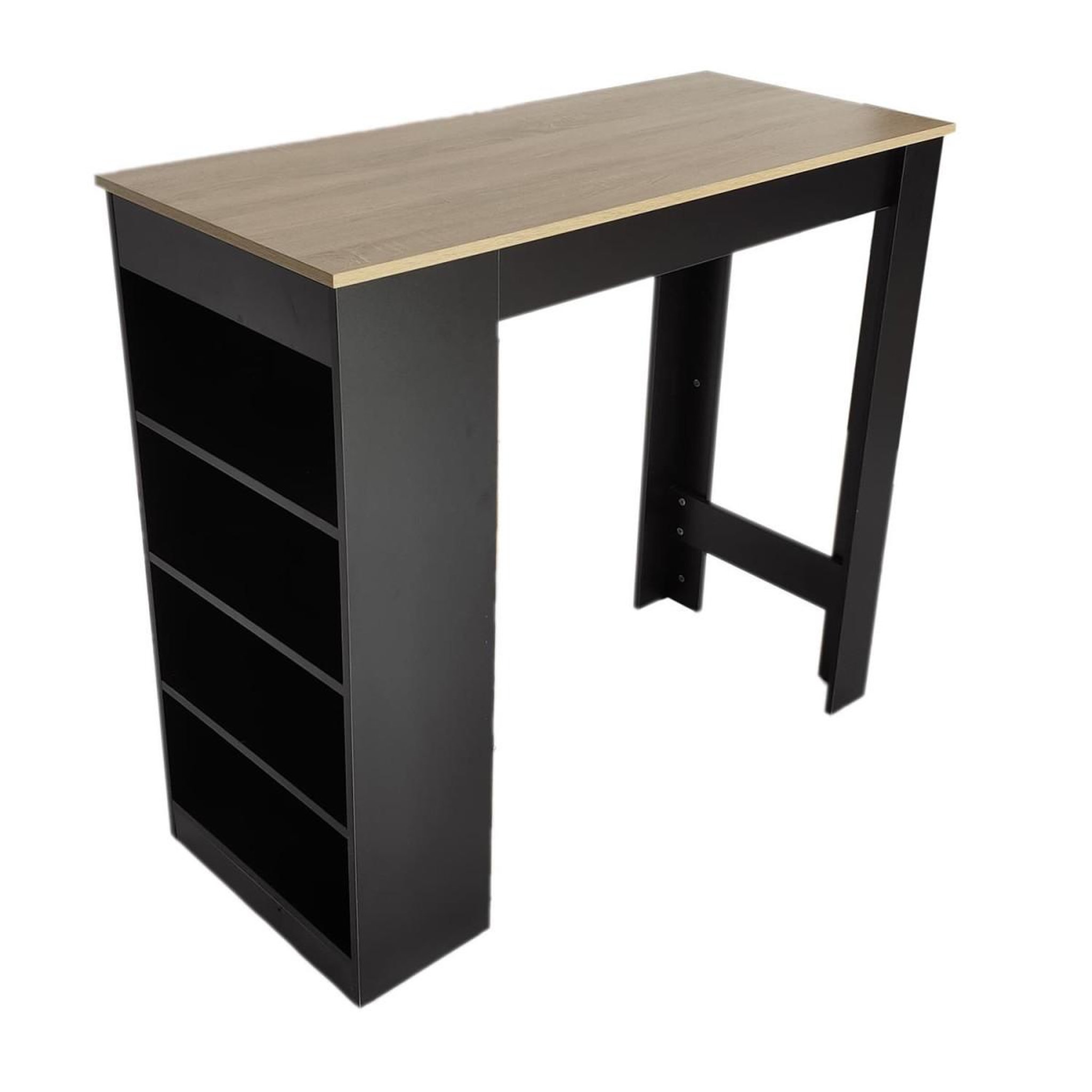 The Home Deco Factory Table de Bar Design 4 Niveaux  Cheers  115cm Noir