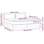 Voir la diapositive 6 : VIDAXL Sommier a lattes de lit avec matelas LED Creme 180x200 cm Tissu