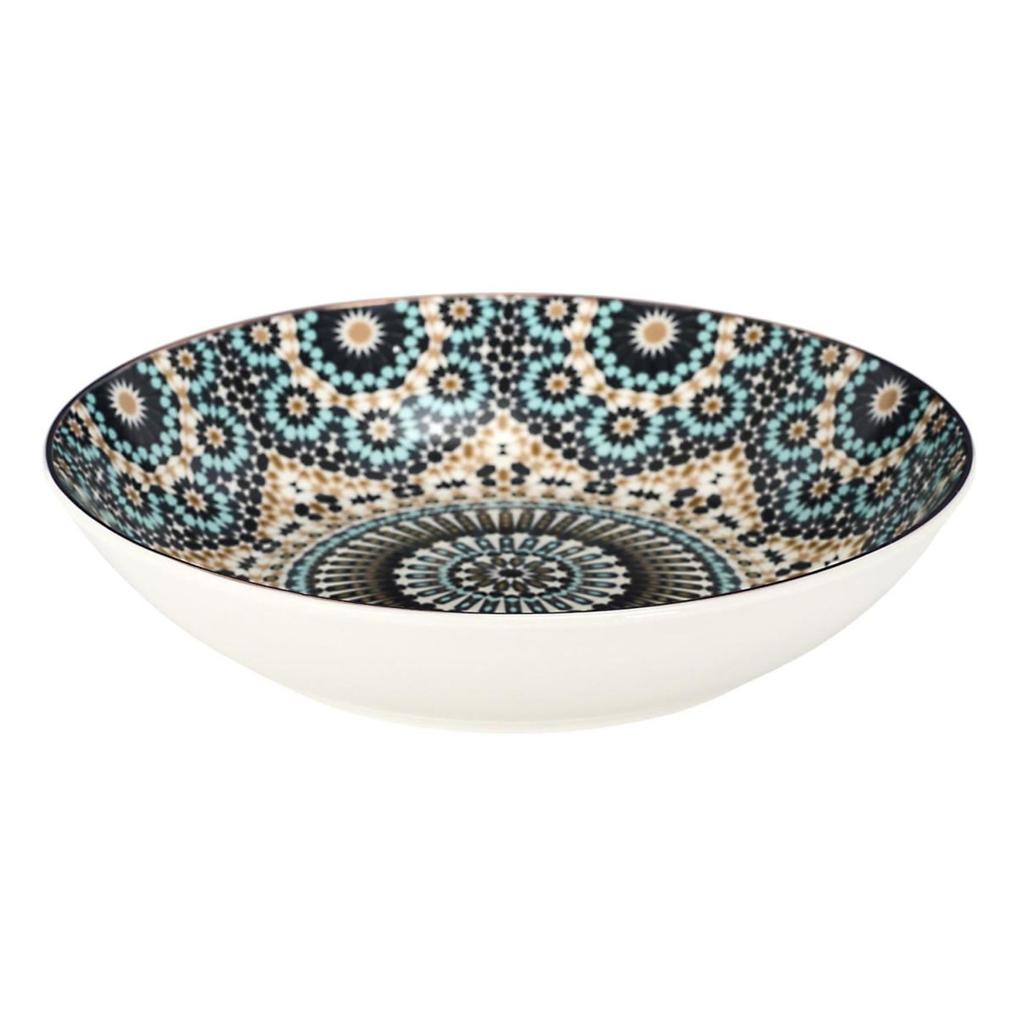 Voir la diapositive 2 : The Home Deco Factory Lot de 6 assiettes creuses  noura  20cm multicolore