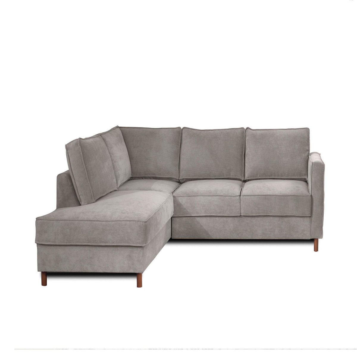 LISA DESIGN Jake - canapé d'angle gauche - convertible - 5 places - en velours côtelé