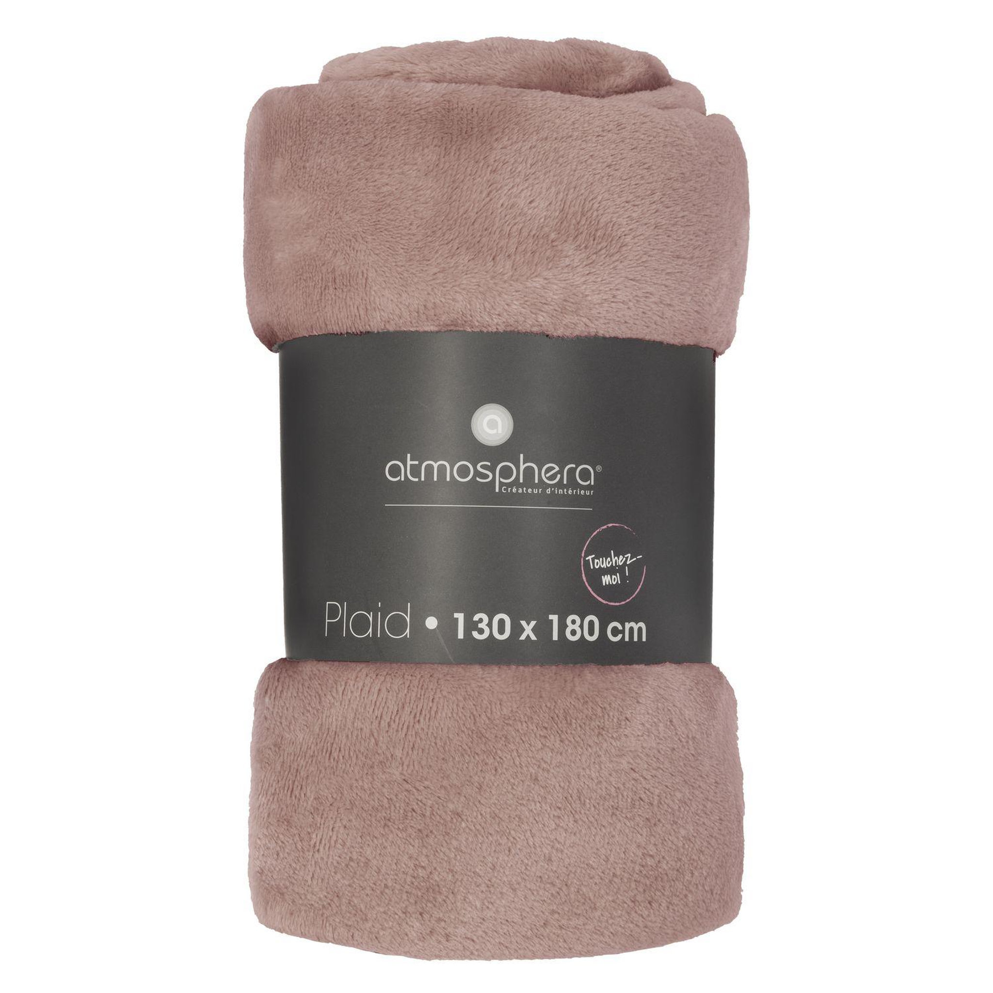 Voir la diapositive 3 : ATMOSPHERA Grand plaid en Flanelle uni
