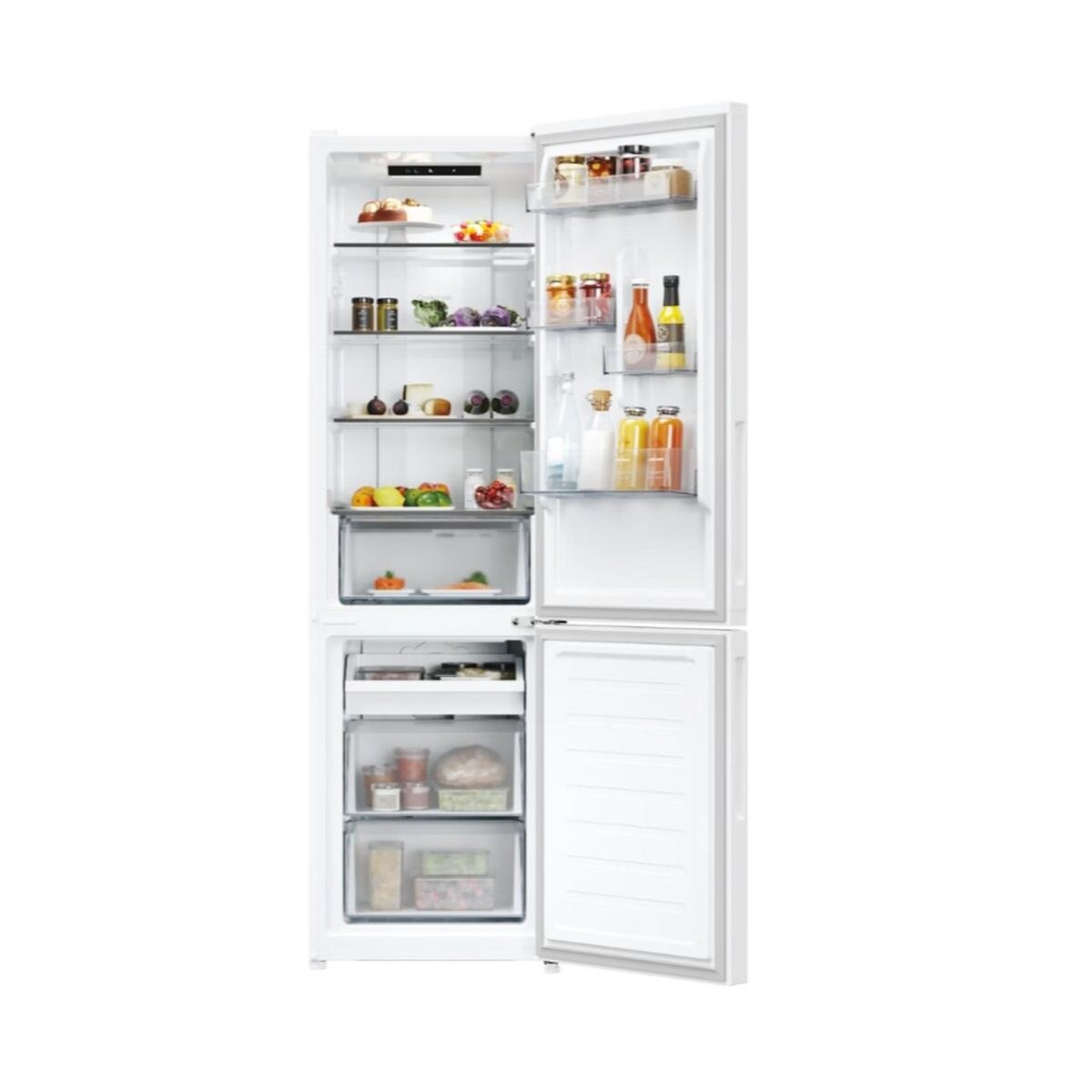 Candy Réfrigérateur combiné 54.5cm 280l ventilé - CNCQ2T518EW