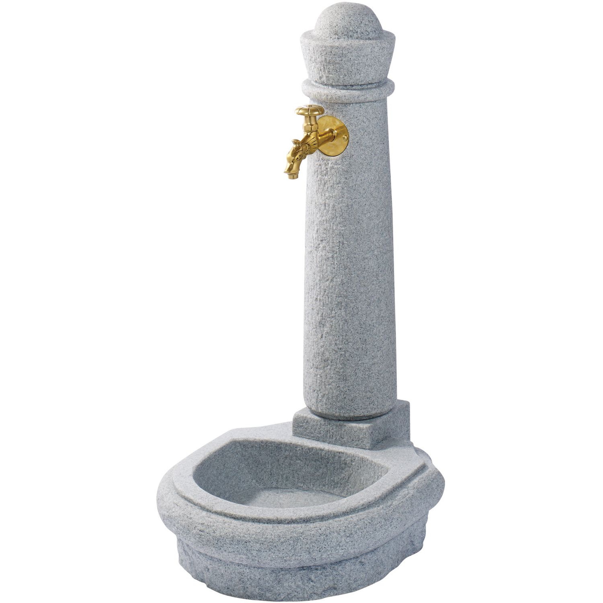 Voir la diapositive 2 : GARANTIA Fontaine Venezia Gris Clair Robinet Nostalgie, Grande Vasque