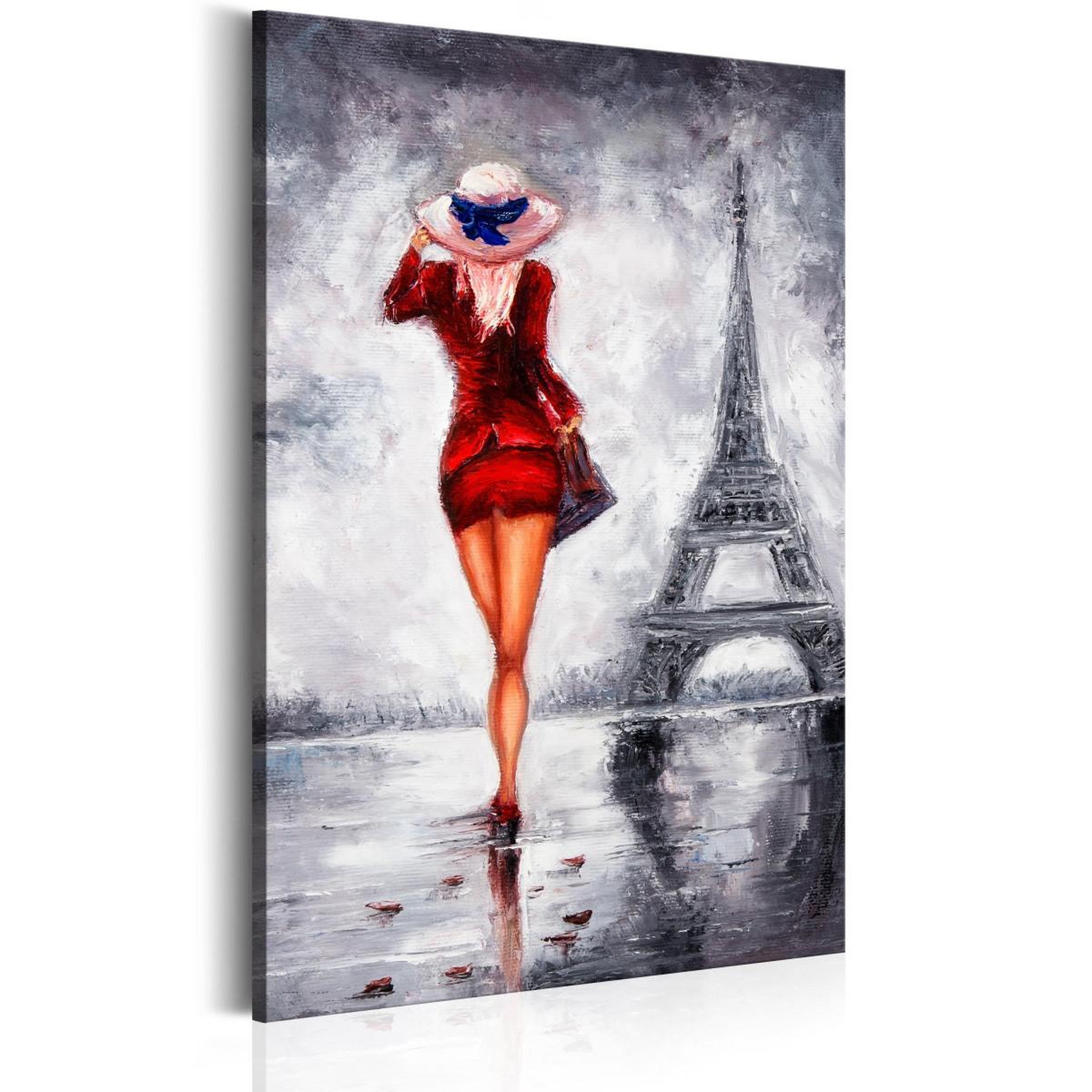 Paris Prix Tableau imprimé  lady in paris. Coloris disponibles : Multicolore