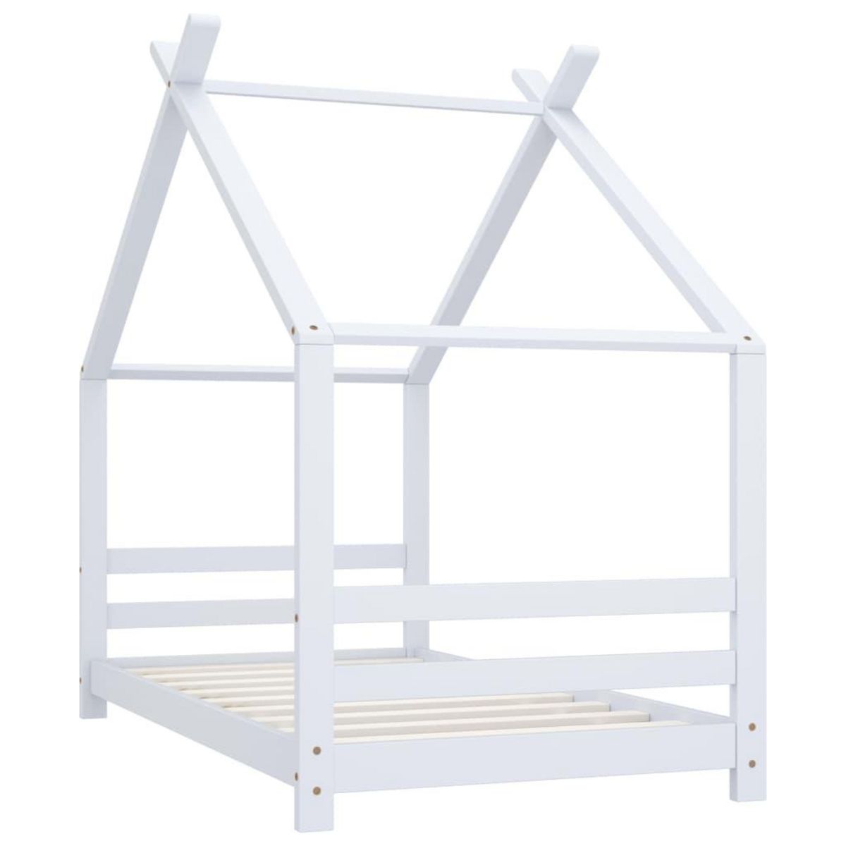 VIDAXL Cadre de lit d'enfant Blanc Bois de pin massif 80x160 cm