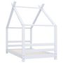 Voir la diapositive 2 : VIDAXL Cadre de lit d'enfant Blanc Bois de pin massif 80x160 cm