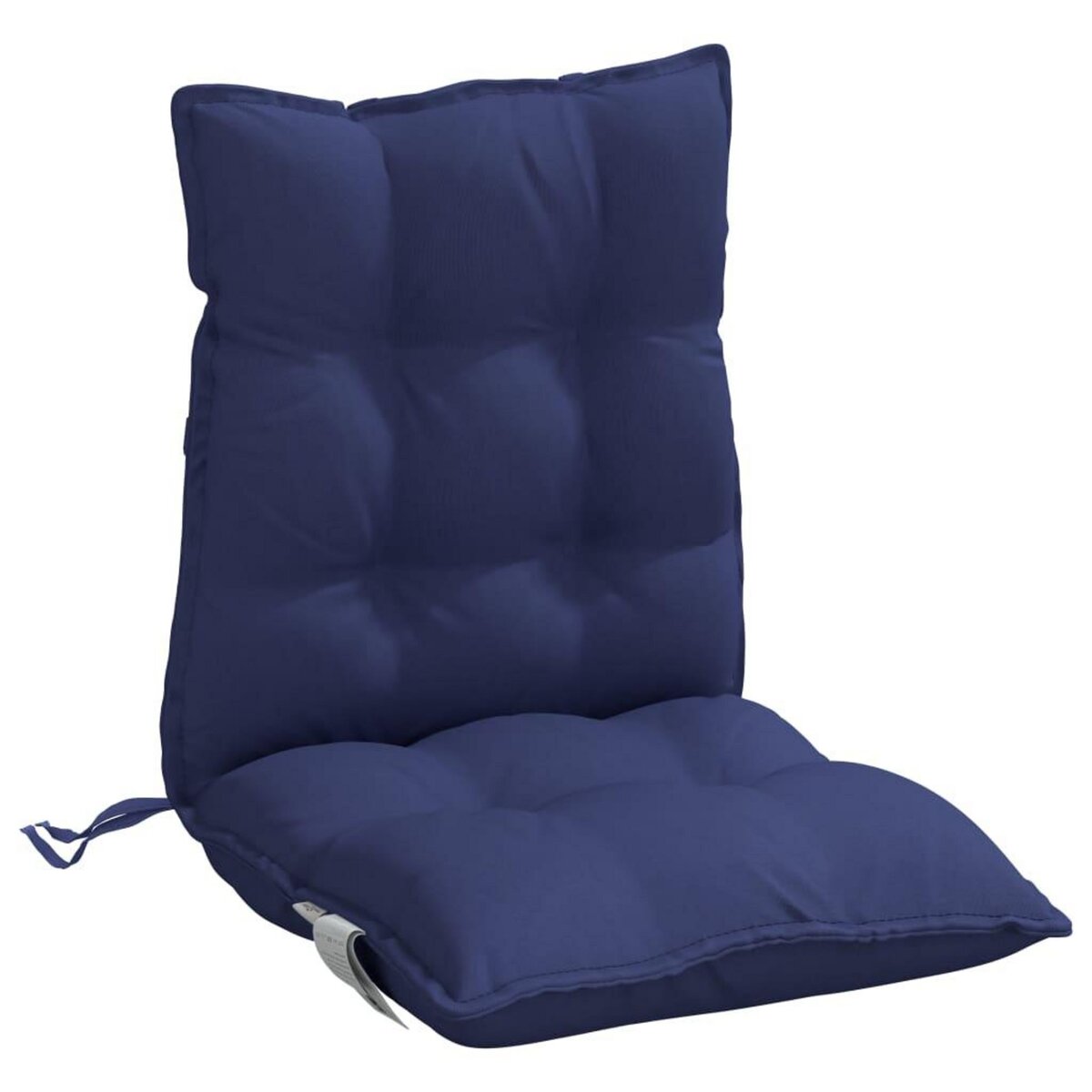 VIDAXL Coussins de chaise a dossier bas lot de 2 bleu marine