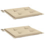 Voir la diapositive 3 : VIDAXL Coussins de chaise jardin lot de 2 beige 40x40x3cm tissu oxford