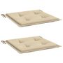Voir la diapositive 3 : VIDAXL Coussins de chaise jardin lot de 2 beige 40x40x3cm tissu oxford