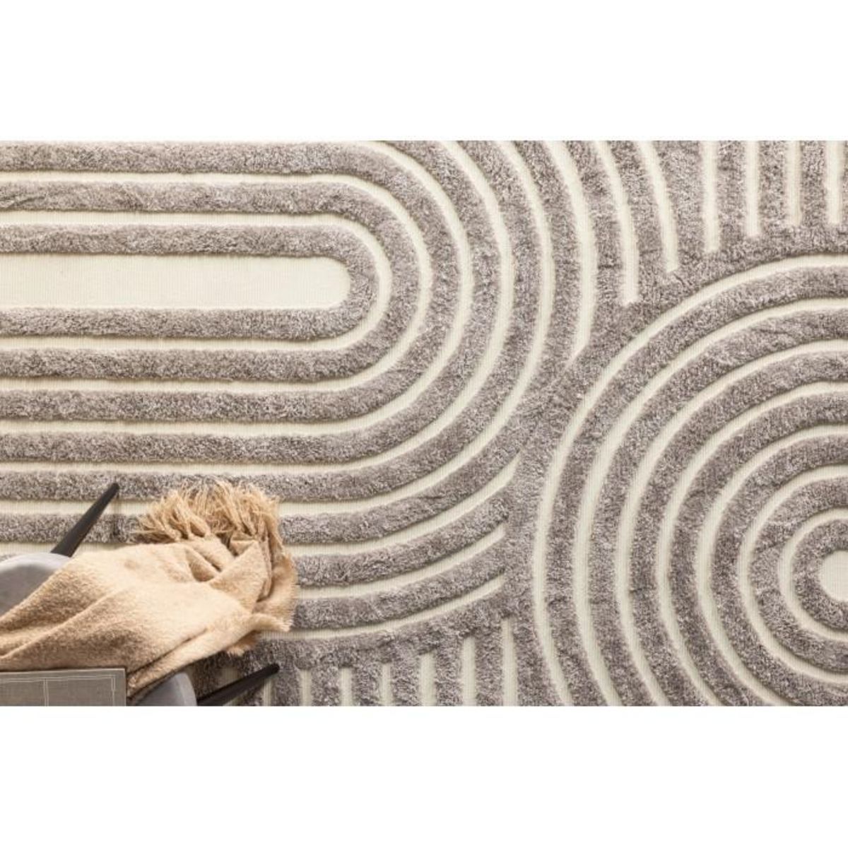 Paris Prix Tapis Déco  Nikita  160x230cm Gris