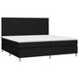Voir la diapositive 3 : VIDAXL Sommier a lattes de lit et matelas et LED Noir 200x200 cm Tissu