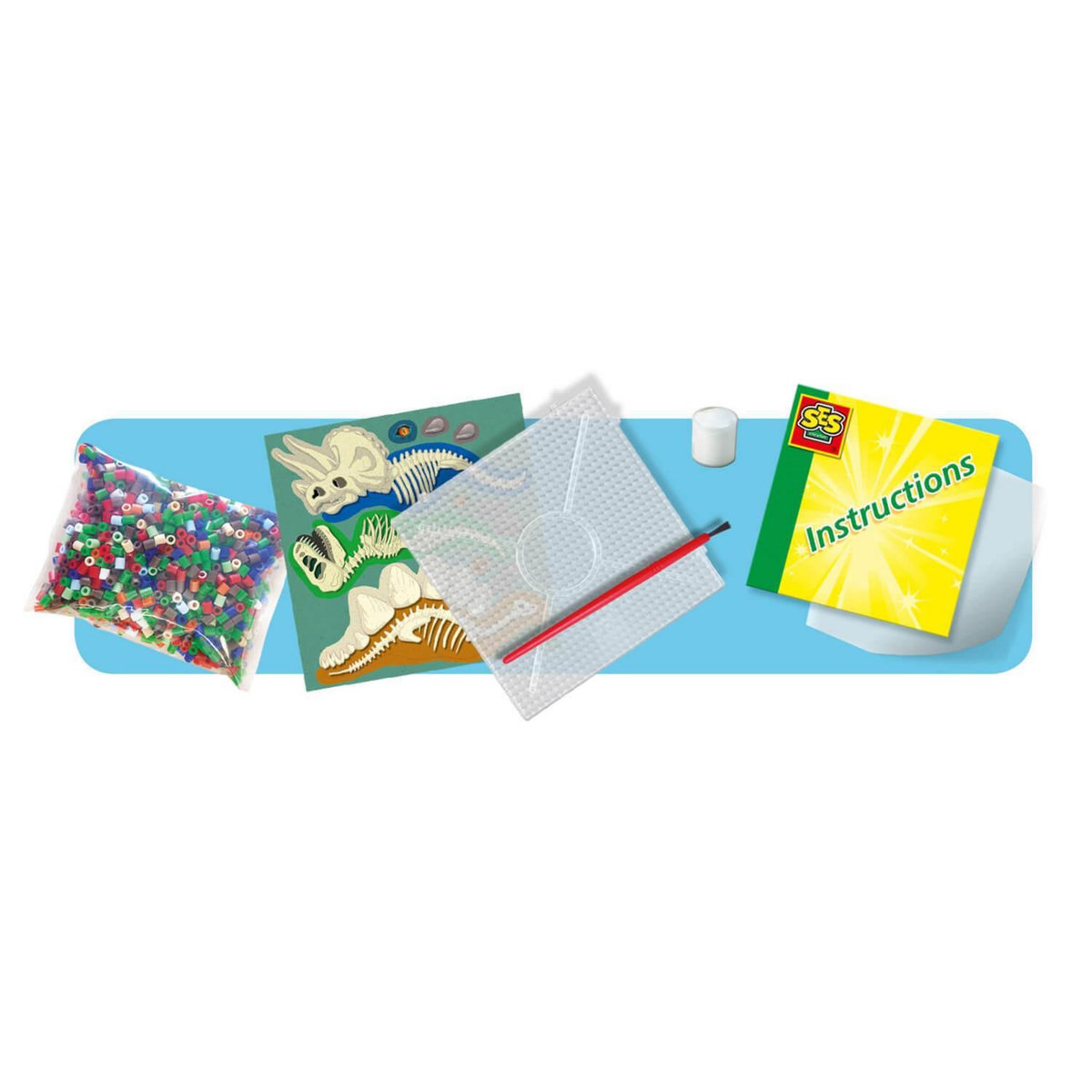 SES Creative Perles à repasser Beedz : Dinos