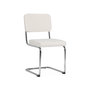 Voir la diapositive 6 : SWEEEK 2 chaises cantilever - Maja - à bouclettes couleur crème . 46 x 54.5 x 84.5cm