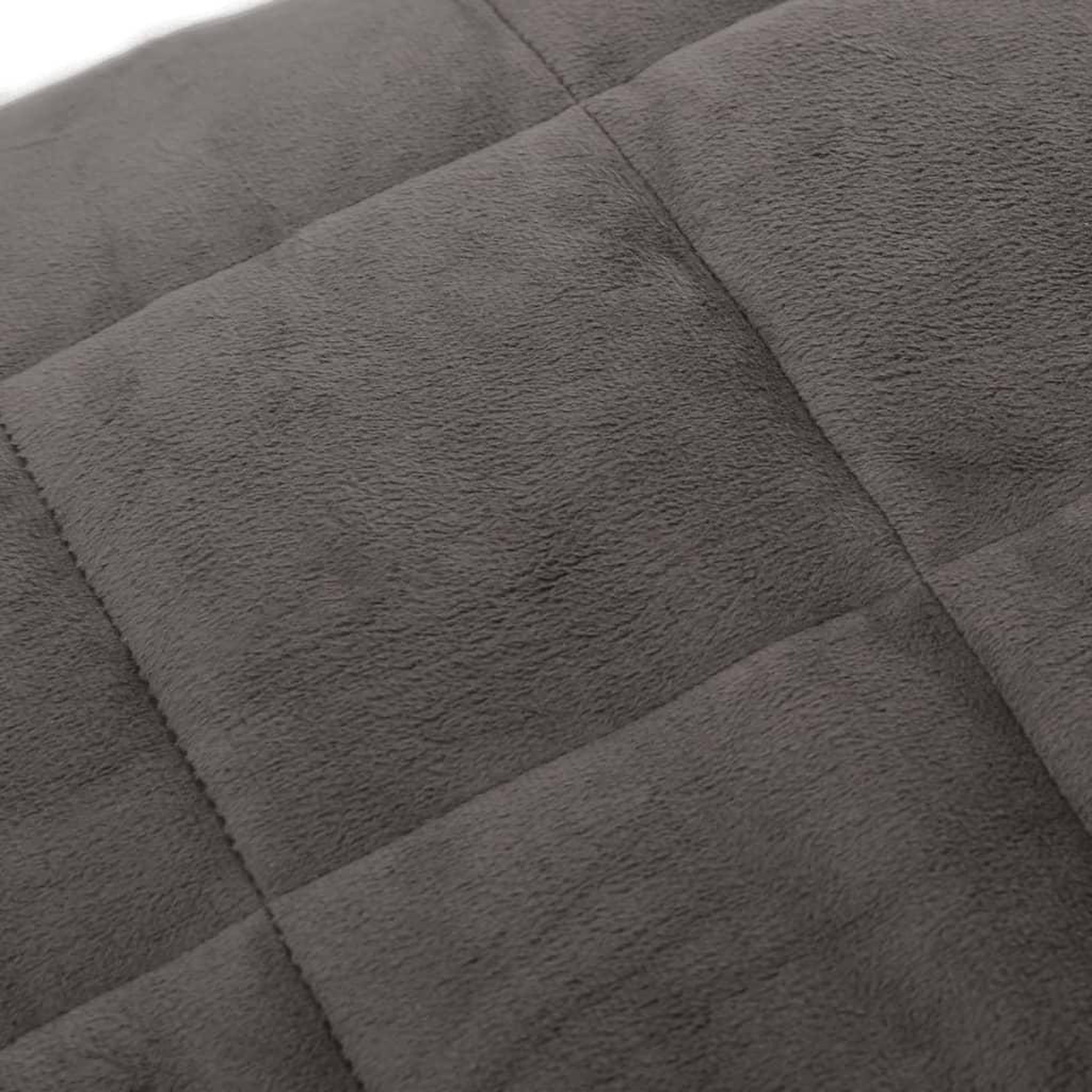 Voir la diapositive 4 : VIDAXL Couverture lestee Gris 138x200 cm 6 kg Tissu
