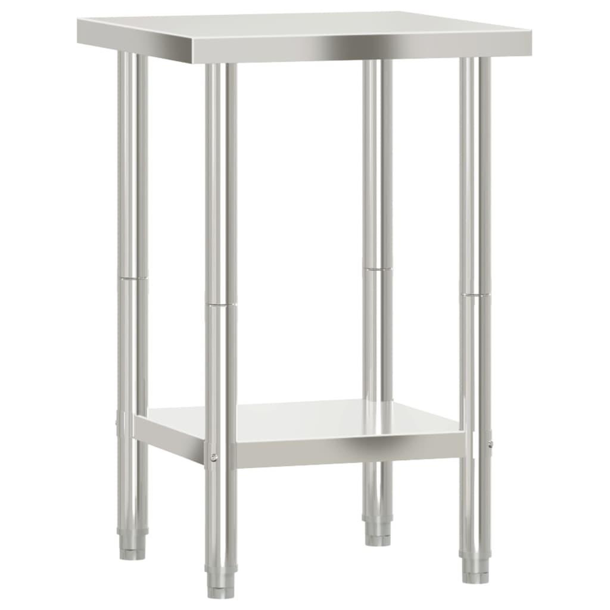 Voir la diapositive 2 : VIDAXL Table de travail de cuisine 55x55x85 cm acier inoxydable
