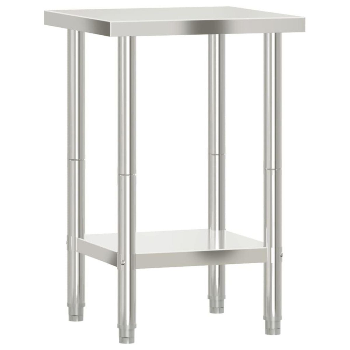 VIDAXL Table de travail de cuisine 55x55x85 cm acier inoxydable