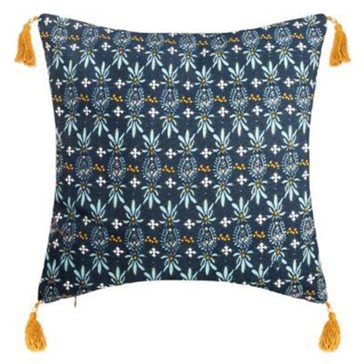 ATMOSPHERA Housse de Coussin  Exotiq  40x40cm Bleu & Jaune