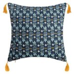 ATMOSPHERA Housse de Coussin  Exotiq  40x40cm Bleu & Jaune
