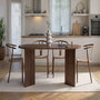 Voir la diapositive 3 : Habitat et Jardin Table à manger en bois  Sablin  180 x 90 x 75 cm - Noyer