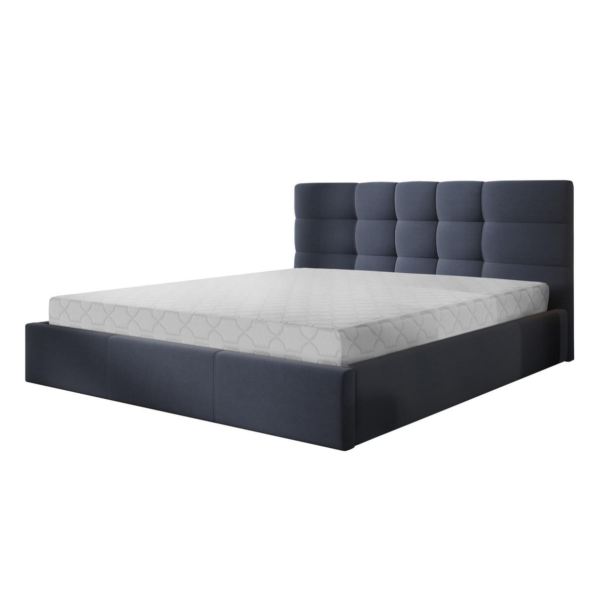 BEST MOBILIER Mael - lit coffre - 180x200 - en tissu - sommier inclus