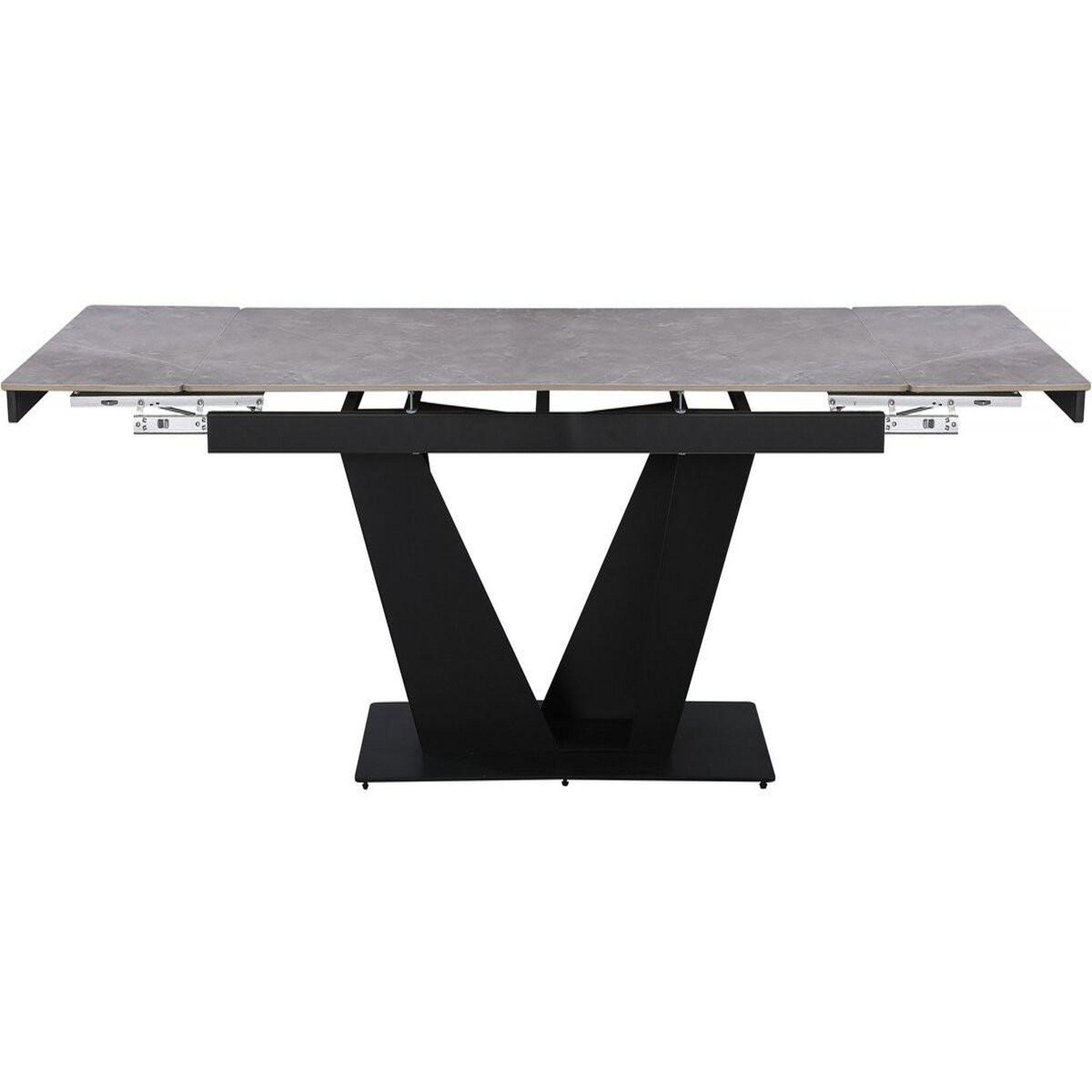Voir la diapositive 3 : Habitat et Jardin Table à manger extensible en céramique - 160/240 cm - 6 à 10 personnes  Nova  - Gris marbré