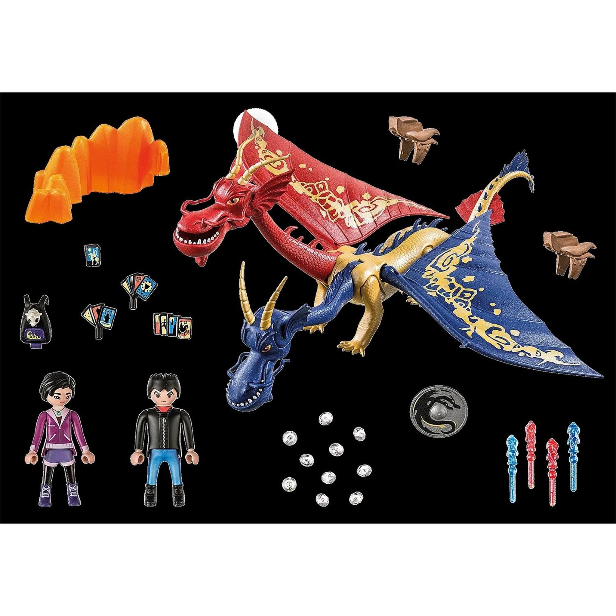 Voir la diapositive 2 : PLAYMOBIL Dragons Set de Jeu The Nine Realms - Wu & Wei avec Jun