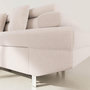 Voir la diapositive 4 : BEST MOBILIER Margaux - canapé d'angle gauche 5 places convertible avec coffre et têtières réglables en velours texturé