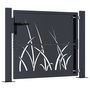 Voir la diapositive 4 : VIDAXL Portail de jardin anthracite 105x105cm acier conception d'herbe