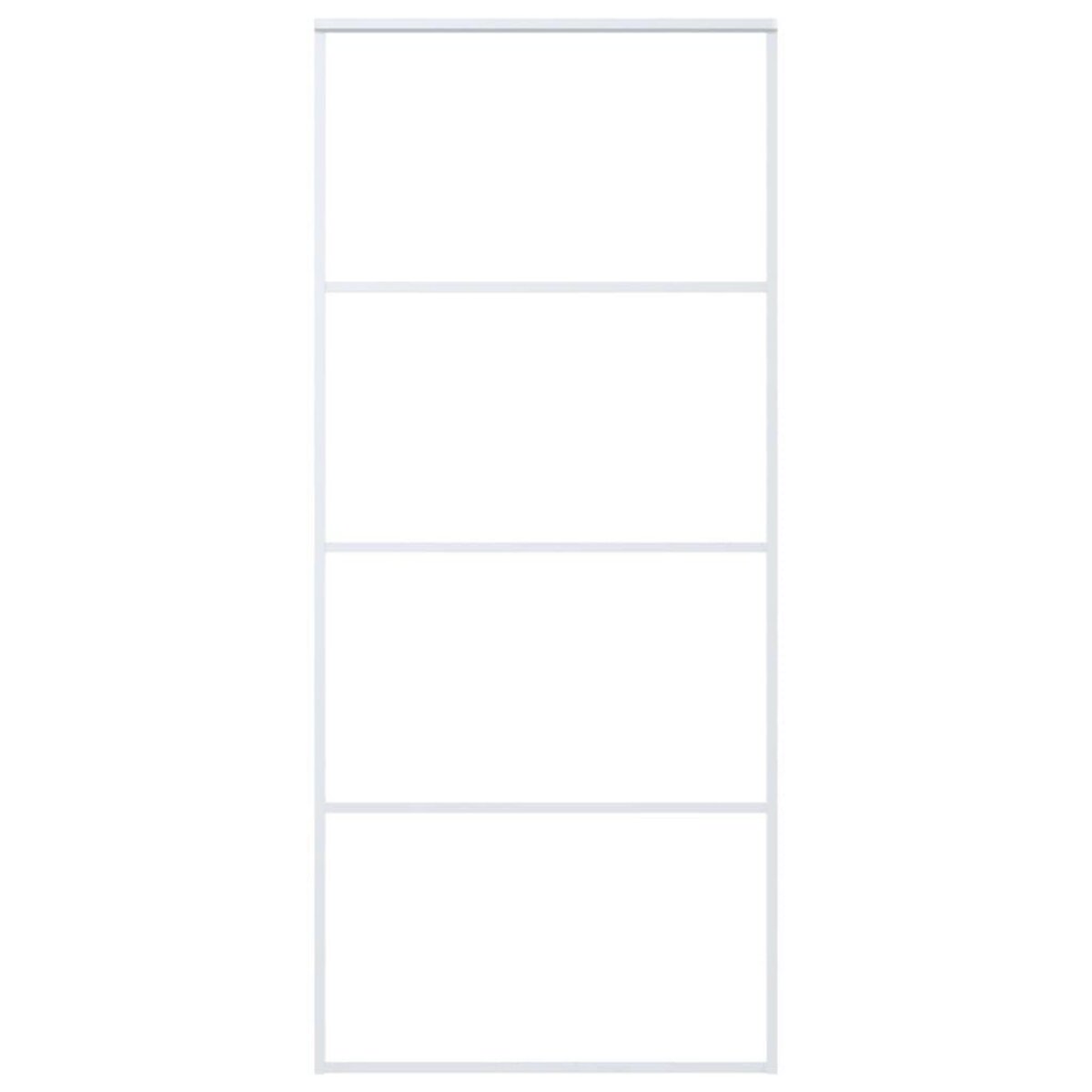 VIDAXL Porte coulissante Verre ESG et aluminium 90x205 cm Blanc