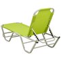 VIDAXL Chaise longue aluminium et textilene vert