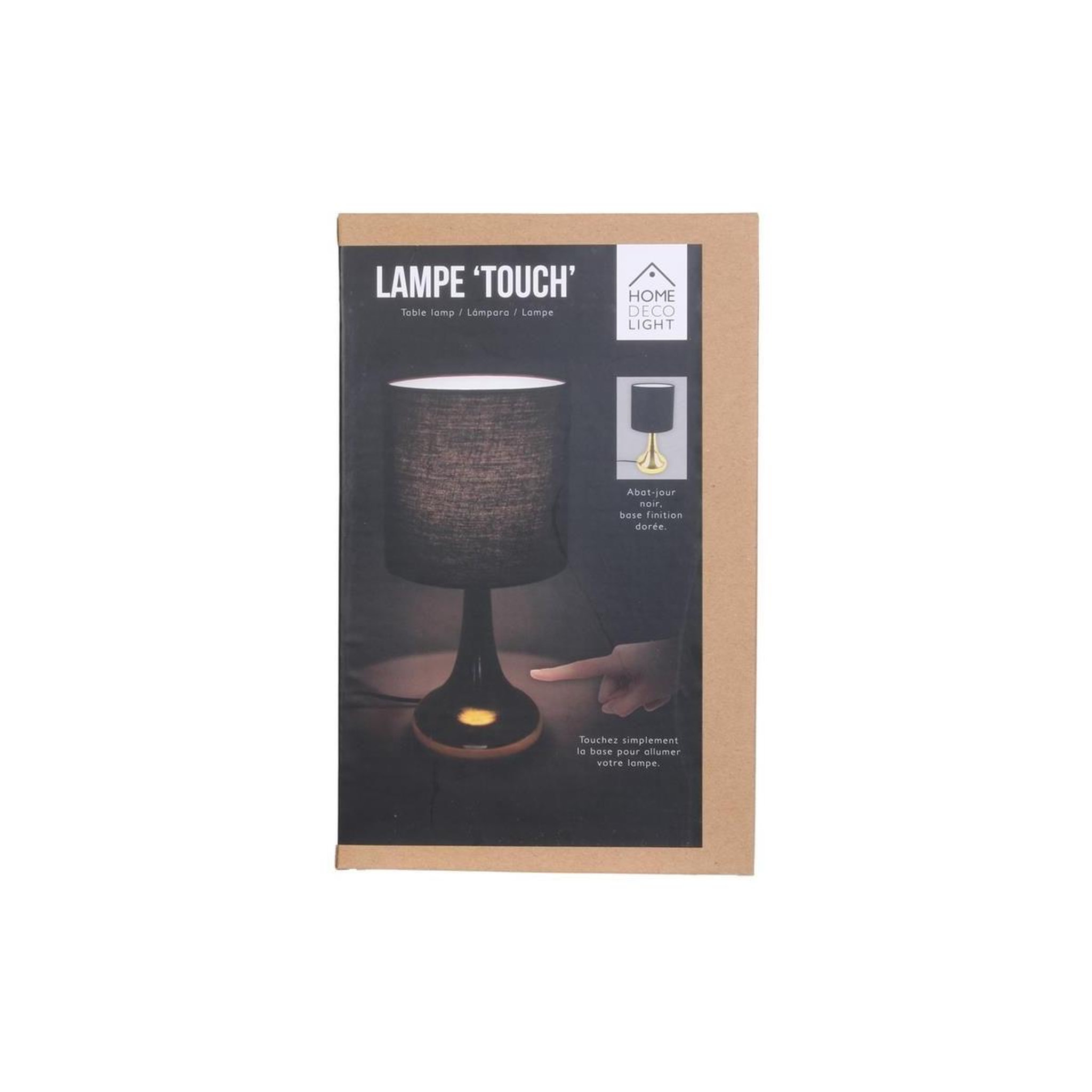 Voir la diapositive 3 : The Home Deco Factory Lampe à poser design  touch  32cm noir & or