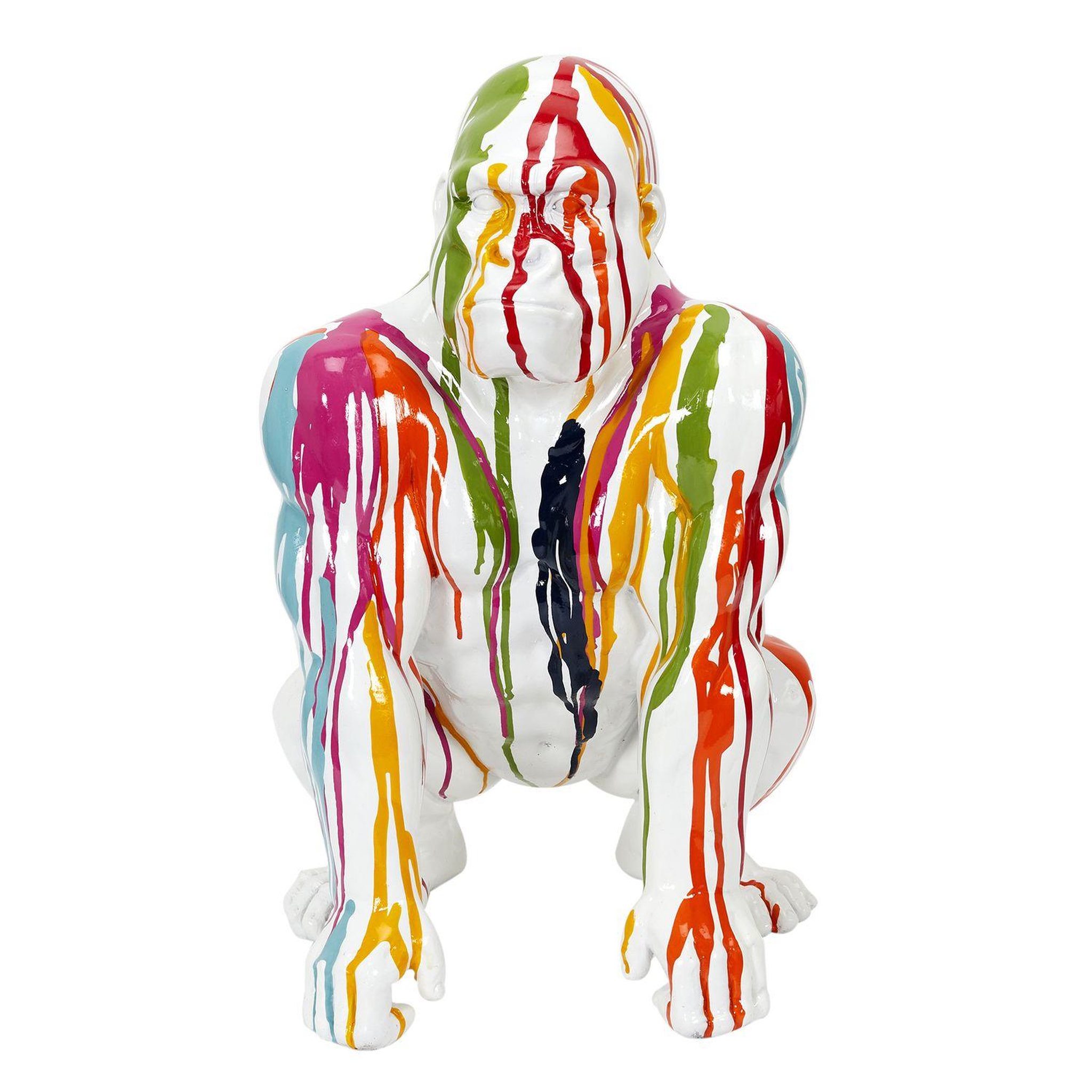 Voir la diapositive 4 : TOILINUX Gorille multi-couleur en polyrésine - hauteur 46 cm