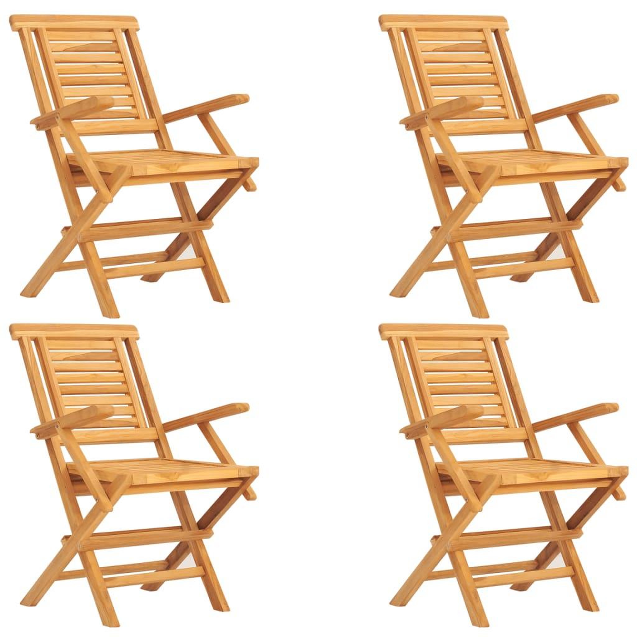 Voir la diapositive 3 : VIDAXL Ensemble a manger de jardin 5 pcs Bois de teck massif
