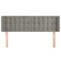 Voir la diapositive 3 : VIDAXL Tete de lit avec oreilles Gris clair 147x16x78/88 cm Velours