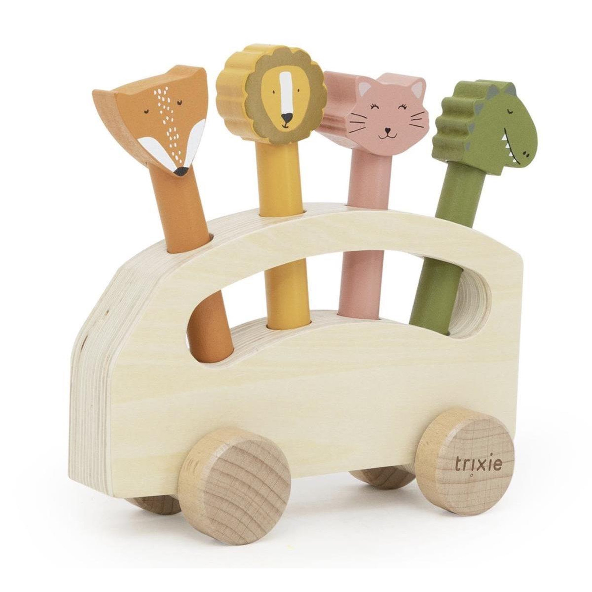 Trixie Bus en bois avec animaux - pop up