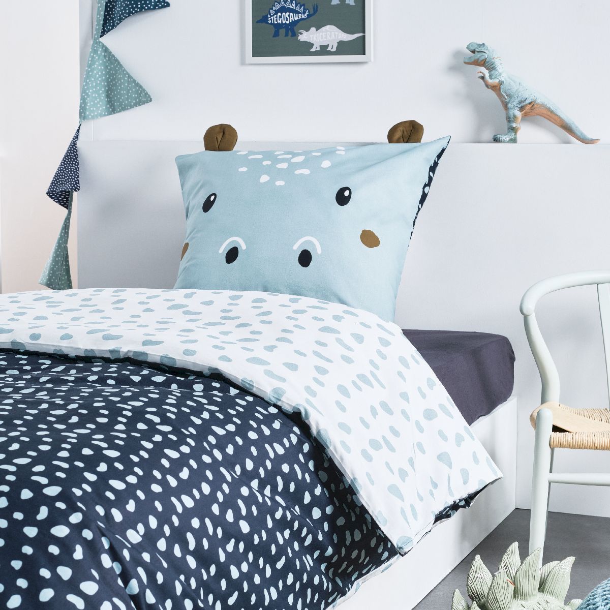 TODAY Parure housse de couette enfant coton 57 fils DINO
