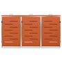 Voir la diapositive 5 : VIDAXL Abri pour trois poubelles 207x77,5x112,5 cm Inox