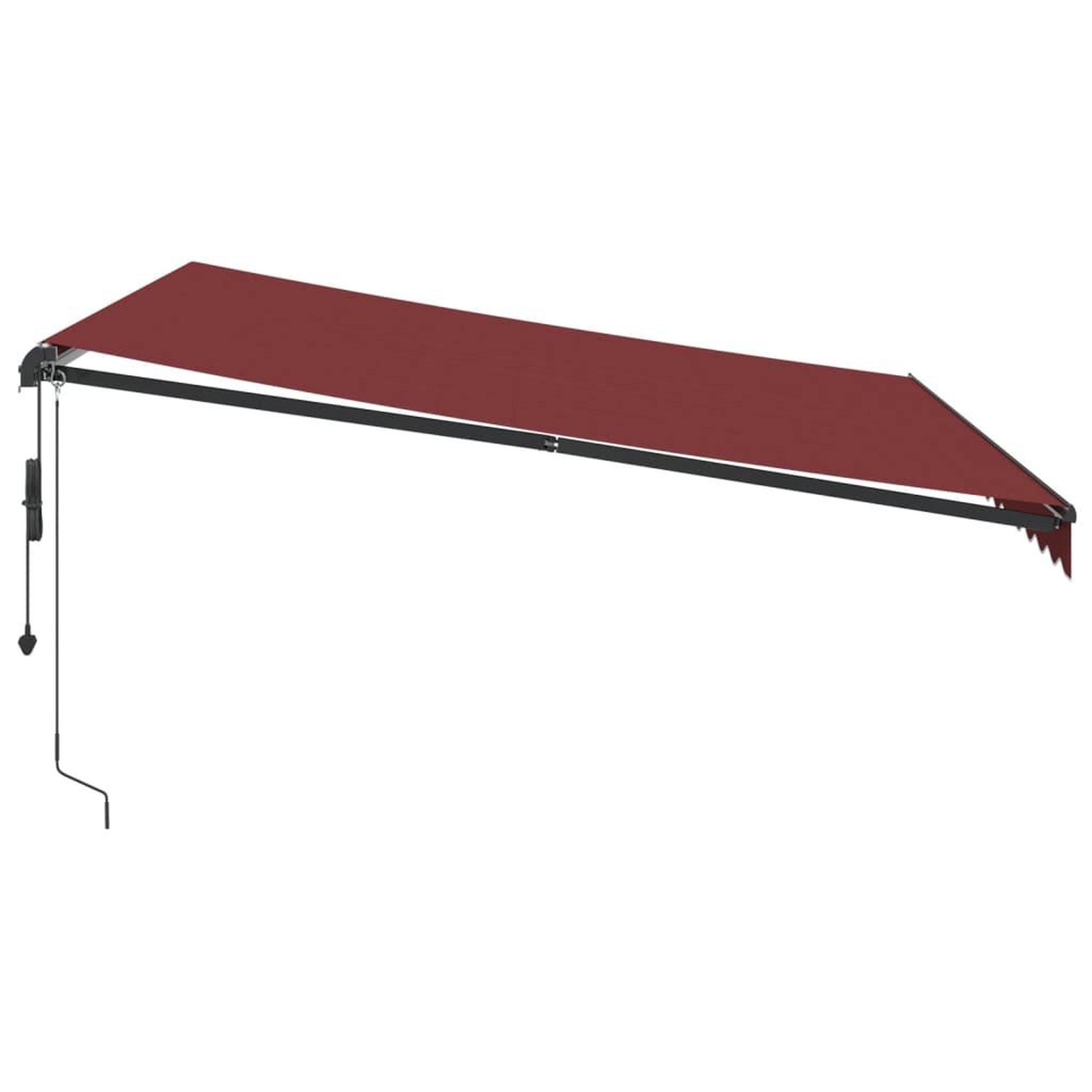 Voir la diapositive 5 : VIDAXL Auvent retractable automatique avec LED bordeaux 400x350 cm