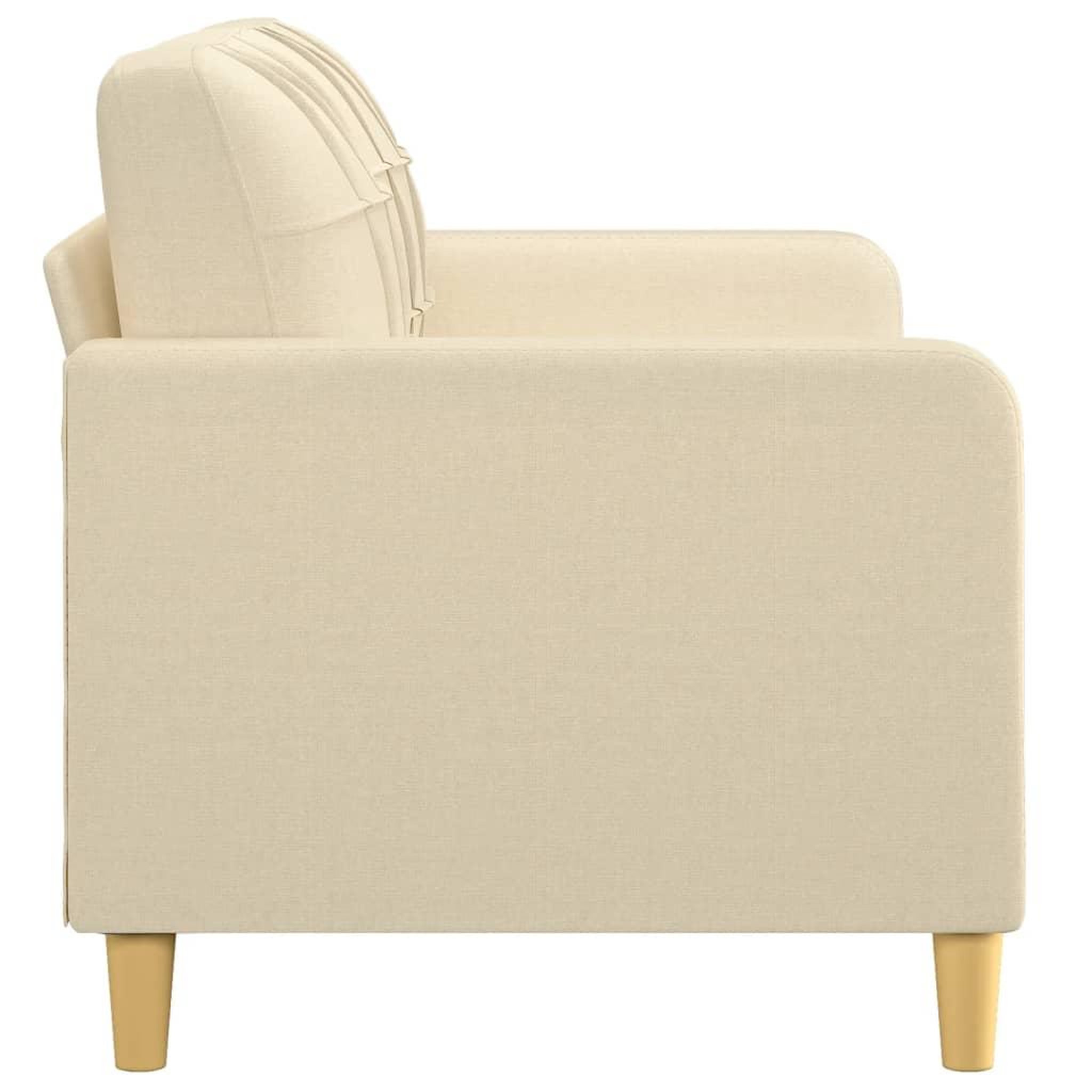Voir la diapositive 4 : VIDAXL Canape a 2 places Creme 140 cm Tissu